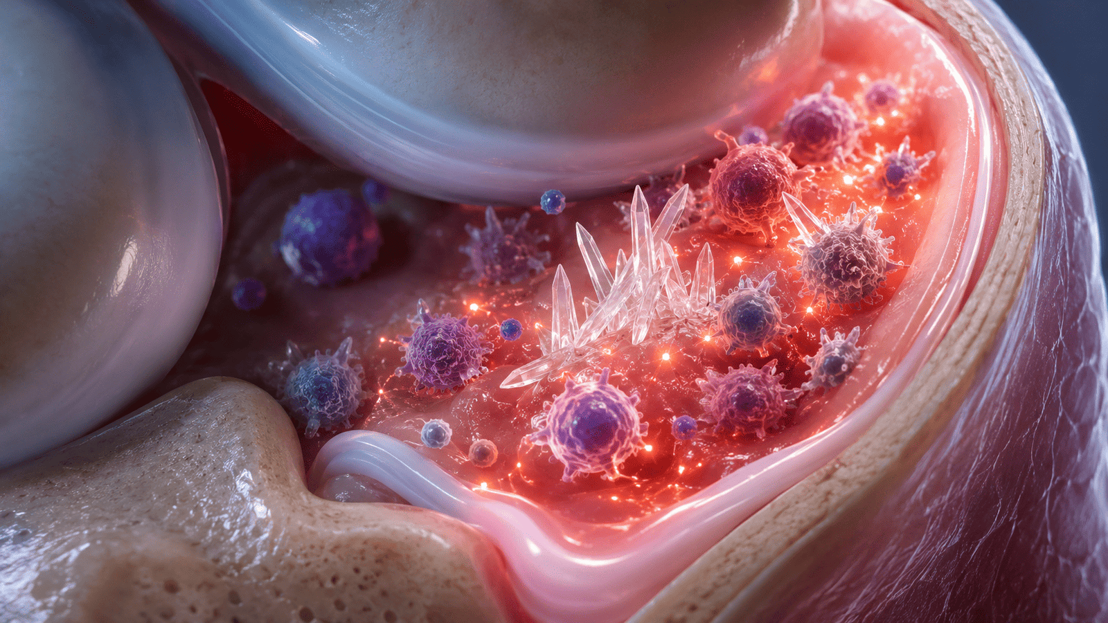 Your body attacks those crystals and the flare-up begins